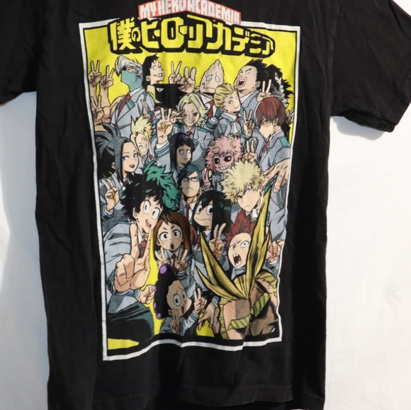 Funimation My Hero Academia Adult T Shirt Size  Black Short Sleeve - Picture 4 of 9